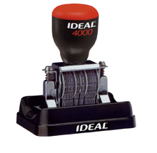 Ideal 4000-B Dater with Die Plate and 2 Color Pad Dish